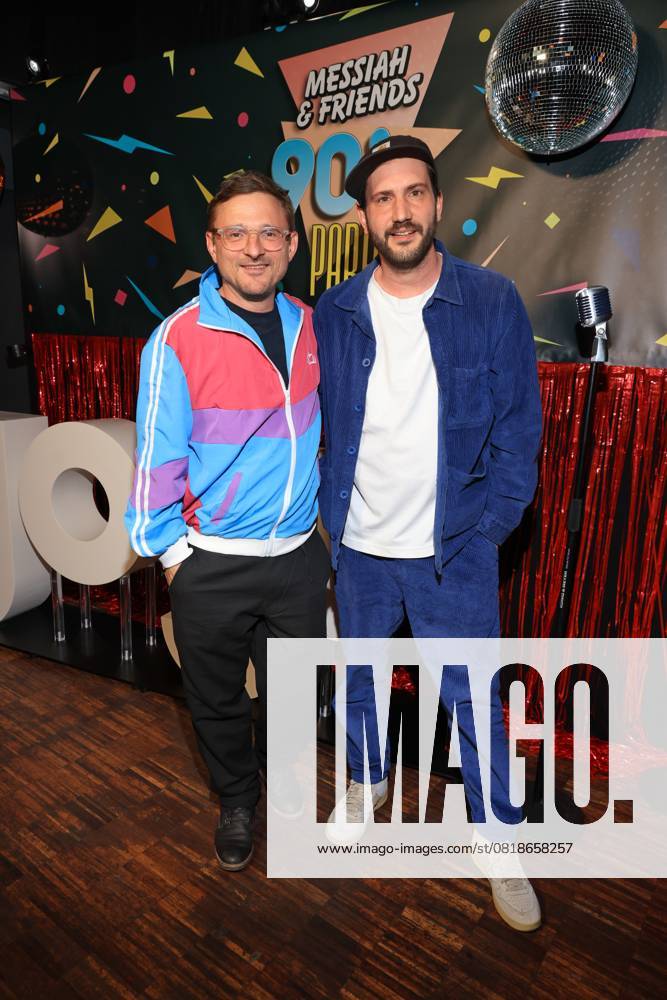 Florian Lukas and Felix Stienz at the premiere of the first season of Messiah Superstar, Bi Nuu, Berlin, Berlin
