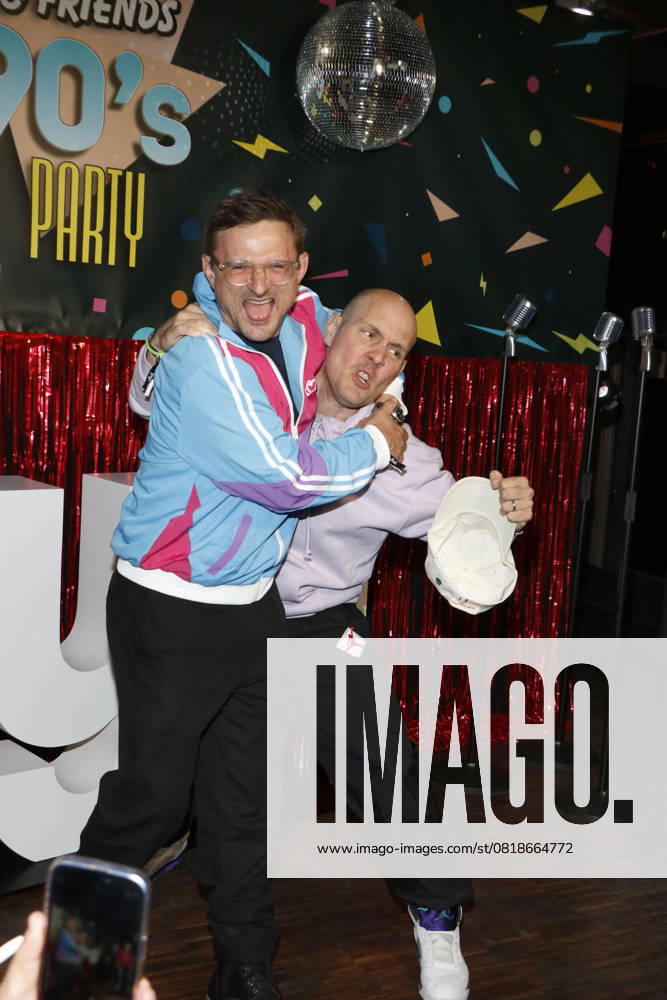 Flöorian Lukas and Oli P Oli Petszokat at the photocall for the premiere of the first season of the JOYN series Messiah Superstar at Bi Nuu Berlin on May 15, 2025