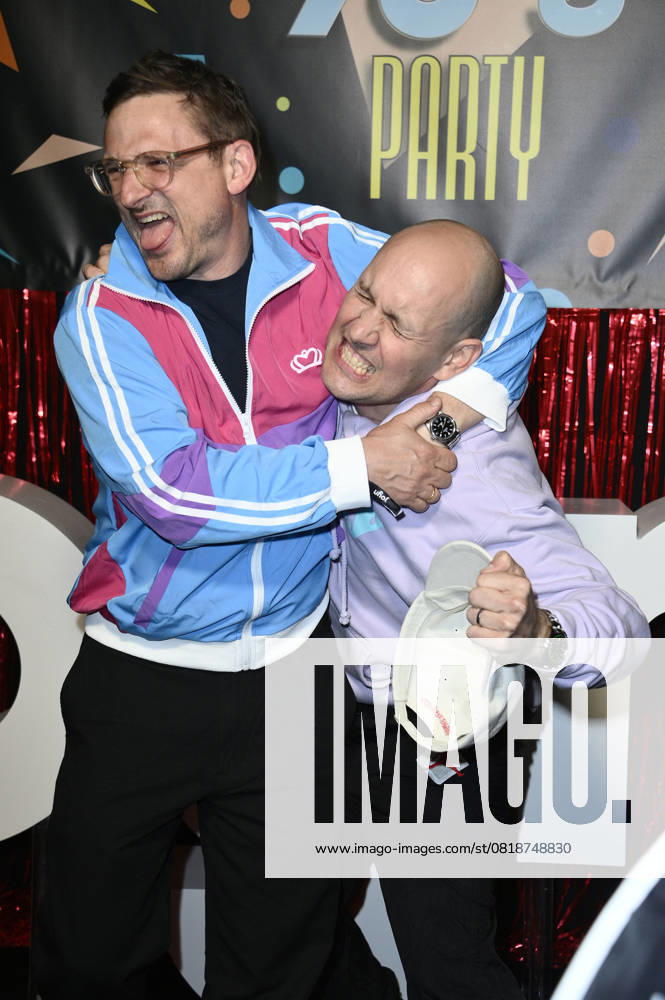 Florian Lukas and Oli P at the premiere of season 1 of the Joyn series Messiah Superstar at Bi Nuu Berlin, 15 05 2025 Foto:xN.xKubelkax xFuturexImagex messiah_5560