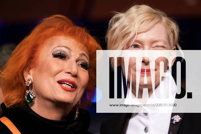 Actress Tilda Swinton on the occasion of the opening of the 68 international film festival in Berlin with the film ISLE OF DOGS snapshot photography xK M Krause