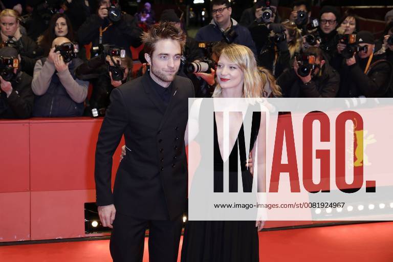 Robert Pattinson and Mia Wasikowska both actors in the damsel film premiere in the context of 68 international film festival Berlinale on 16 02 2018 in Berlin Berlinale 2018 damsel film premiere in Berlin