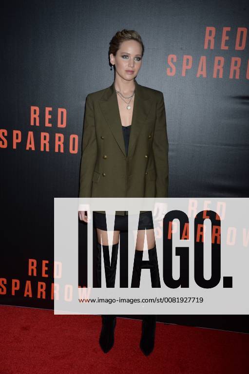 WASHINGTON, DC - FEBRUARY 15: Jennifer Lawrence arrives to a special screening of Red Sparrow at The Newseum on February 15, 2018 in Washington, DC.
