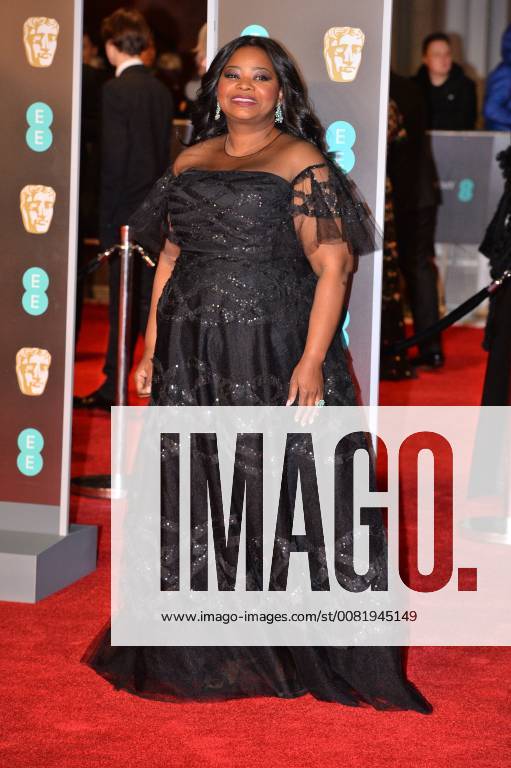 London, London, UK - London, UK. OCTOVIA SPENCER arrives on the red carpet for the EE British Academy Film Awards 2018, held at the Royal Albert Hall. London, UK. London UK - ZUMAl94_ 20180218_zaf_l94_027