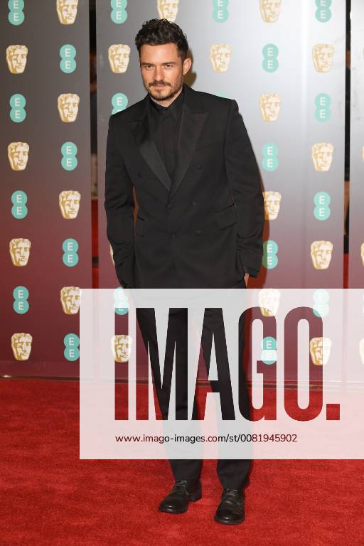 English actor Orlando Bloom attends the British Academy Film Awards (BAFTA) at the Royal Albert Hall in London. FEBRUARY 18th 2018 PTYx18273