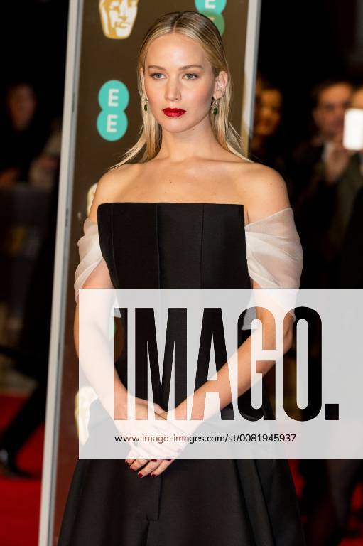 London, London, UK - JENNIFER LAWERENCE arrives on the red carpet for the EE British Academy Film Awards 2018, held at the Royal Albert Hall, London, UK. London UK - ZUMAl94_ 20180218_zaf_l94_034