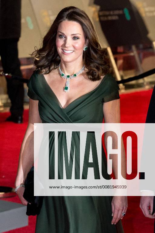 London, London, UK - The DUCHESS of CAMBRIDGE arrives on the red carpet for the EE British Academy Film Awards 2018, held at the Royal Albert Hall, London, UK. London UK - ZUMAl94_ 20180218_zaf_l94_029