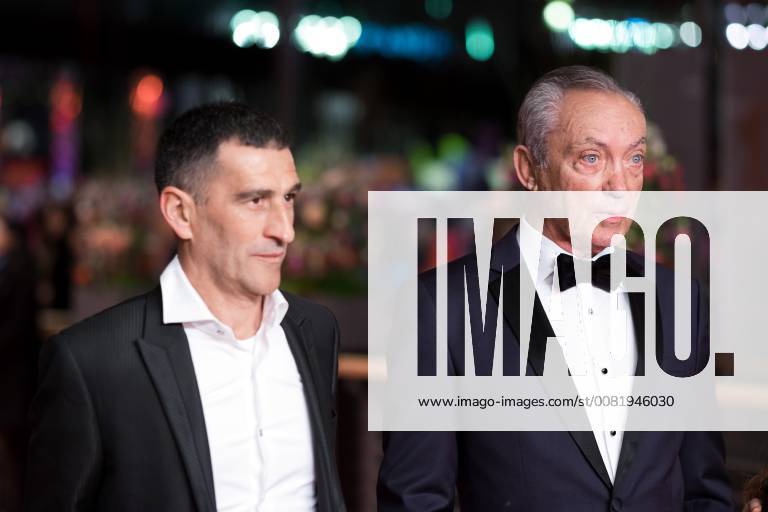 Actor Udo Kier and Michele Carboni during the premiere of the film FIGLIA MIA on the occasion of the 68 International Film Festival Berlin snapshot photography xK M Krause