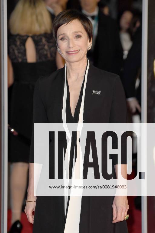 English actress Kristin Scott Thomas attends the British Academy Film Awards (BAFTA) at the Royal Albert Hall in London. FEBRUARY 18th 2018 PTYx18273