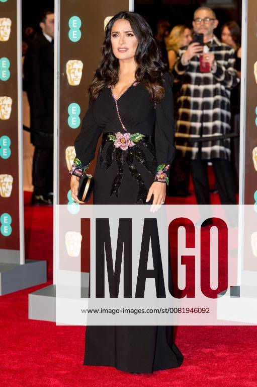 London, London, UK - SALMA HAYEK arrives on the red carpet for the EE British Academy Film Awards 2018, held at the Royal Albert Hall, London, UK. London UK - ZUMAl94_ 20180218_zaf_l94_056
