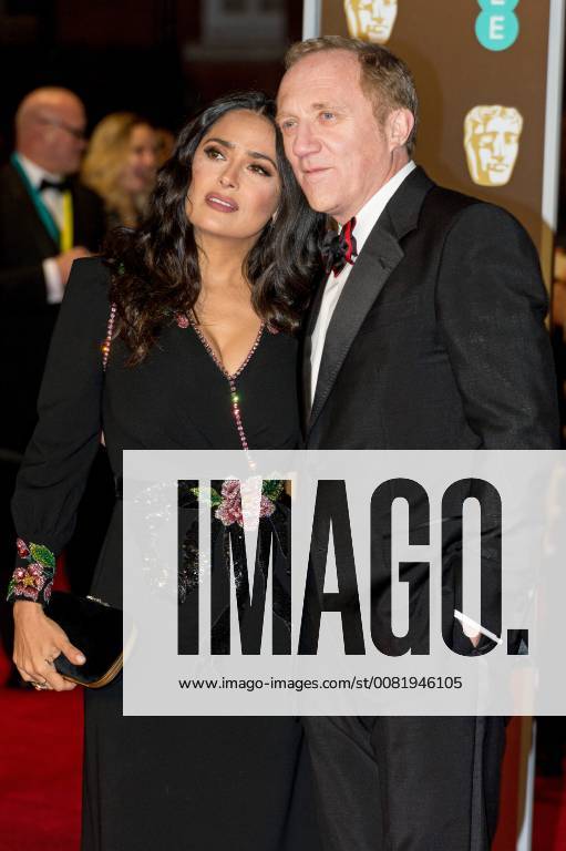 London, London, UK - SALMA HAYEK and FRANCOIS-HENRI PINAULT arrives on the red carpet for the EE British Academy Film Awards 2018, held at the Royal Albert Hall, London, UK. London UK - ZUMAl94_ 20180218_zaf_l94_058