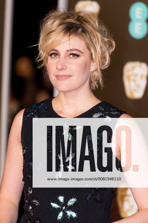 London, London, UK - GRETA GERWIG arrives on the red carpet for the EE British Academy Film Awards 2018, held at the Royal Albert Hall, London, UK. London UK - ZUMAl94_ 20180218_zaf_l94_053