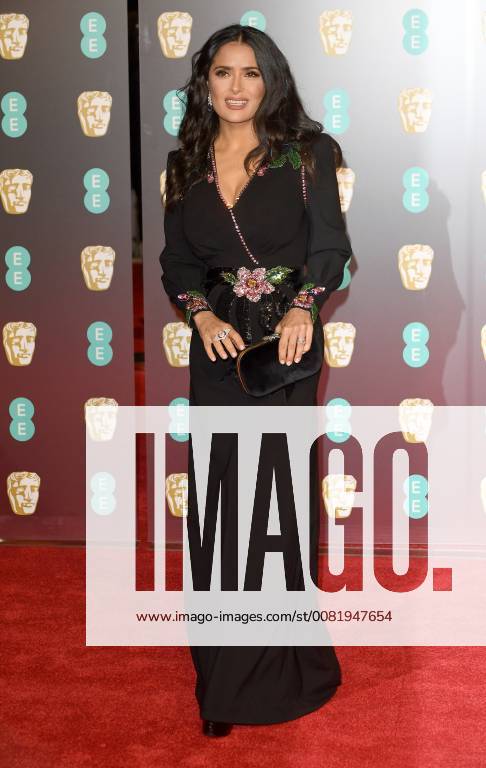Salma Hayek attends the British Academy Film Awards (BAFTA) at the Royal Albert Hall in London. FEBRUARY 18th 2018 PTYx18273