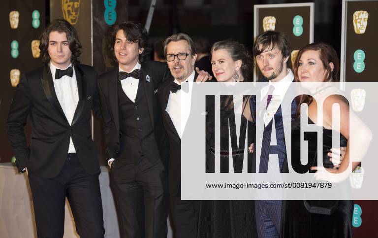 EE British Academy Film Awards (BAFTA) London, UK. Gary Oldman and family at the EE British Academy Film Awards (BAFTA) held at Royal Albert Hall on February 18, 2018 in London 18th February 2018. LMK386-S1156-180218