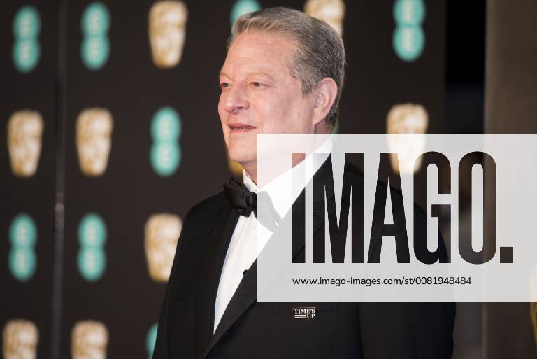 London, London, UK - Al Gore arrives on the red carpet for the EE British Academy Film Awards 2018, held at the Royal Albert Hall. London UK - ZUMAt138 20180218_zap_t138_062