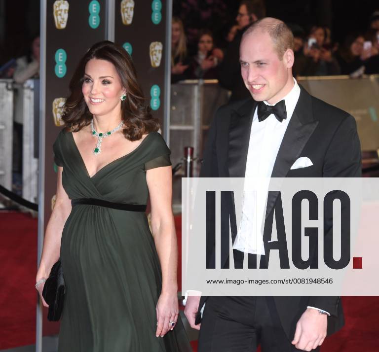 Prince William, Duke of Cambridge and Catherine, Duchess of Cambridge attend The British Academy Film Awards (BAFTA) at the Royal Albert Hall in London on February 18, 2018. LON20180218237 PAULxTREADWAY