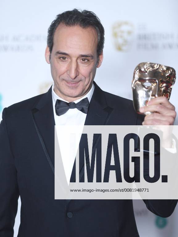 French composer Alexandre Desplat attends the Winners Room at the British Academy Film Awards at the Royal Albert Hall in London on February 18, 2018. LON20180218143 RUNExHELLESTAD