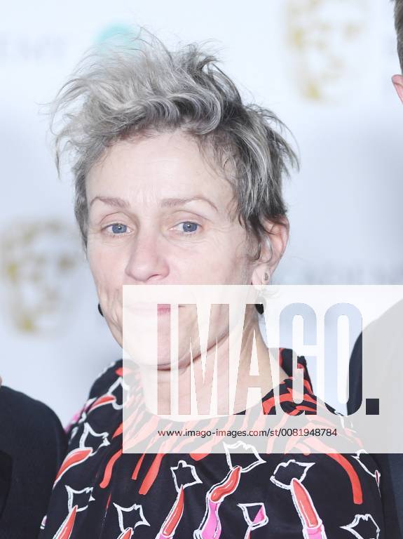 American actress Frances McDormand attends the Winners Room at the British Academy Film Awards at the Royal Albert Hall in London on February 18, 2018. LON20180218111 RUNExHELLESTAD