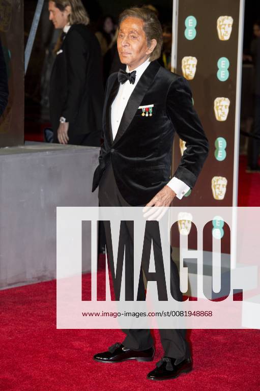 London, London, UK - Valentino arrives on the red carpet for the EE British Academy Film Awards 2018, held at the Royal Albert Hall. London UK - ZUMAt138 20180218_zap_t138_104