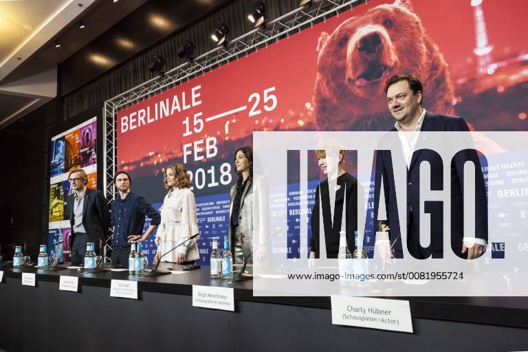 Karsten Stöter Robert Gwisdek Marie Bäumer Emily Atef Birgit Minichmayr Charly Hübner at the press conference for the premiere of 3 days in Quiberon on the Berlinale on 19 2 2018 in Berlin Karsten Stöter Robert Gwisdek Marie Bäumer Emily Atef Birgit Minichmayr Charly Hübner on the Press Conference for the premiere of 3 days in Quiberon on the Berlinale on 19 2 2018 in Berlin