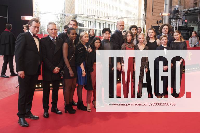 Director Erik Poppe and actress Andrea Berntzen with cast during the premiere of the film UTOYA 22 July on the occasion of the 68 International Film Festival Berlin 68 Berlin International Film Festival