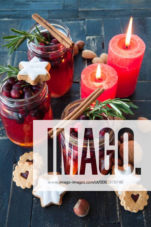 Hot punch with cranberry cinnamon and Rosemary hot mulled wine 1079704720