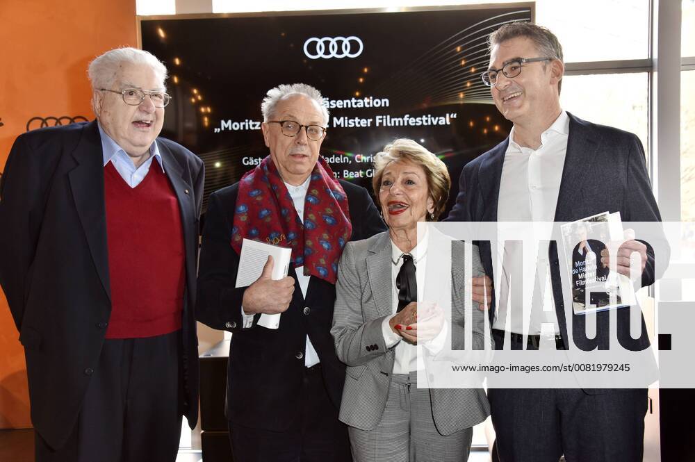 Moritz de Hadeln Dieter Kosslick Beki Probst and Christian boys at the book presentation of Moritz de Hadeln Mister Film Festival during the Berlinale 2018 in the Berlinale Audi lounge Berlin 21 02 2018 Foto:xN.xKubelkax xFuturexImage