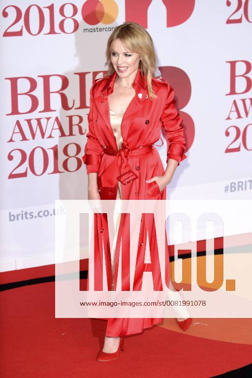 Kylie Minogue at the BRIT Awards 2018 at the O2 Arena London 21 02 2018 Kylie Minogue Foto:xS.xFuturexImage