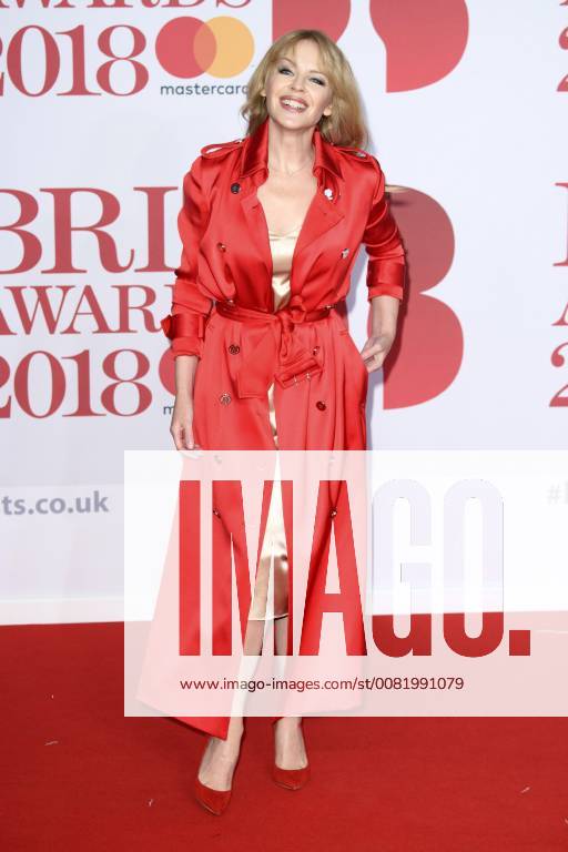 Kylie Minogue at the BRIT Awards 2018 at the O2 Arena London 21 02 2018 Kylie Minogue Foto:xS.xFuturexImage
