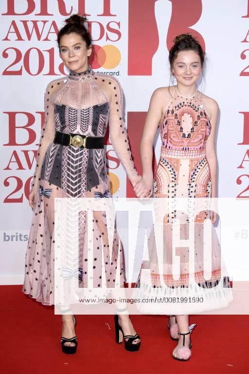 Anna Friel with daughter Gracie at the BRIT Awards 2018 in the O2 Arena London 21 02 2018 Anna Friel with daughter Gracie Foto:xS.xFuturexImage