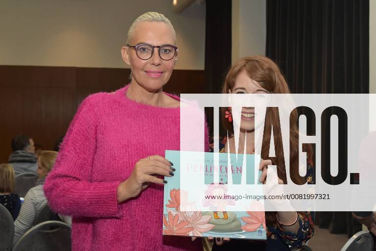 Natascha Ochsenknecht Bianca Faltermeyer Natasha Ochsenknecht presents her first childrens book Perlinchen I am different and a bright pink Kaeferchen takes off at Hotel Ellington n Berlin on 22 02 2018