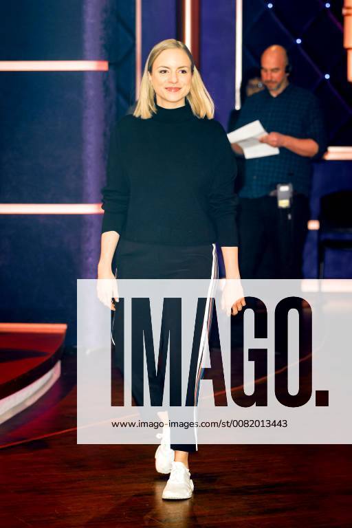 MDR Riverboat moderator Andrea Ballschuh on the occasion of the recording of the MDR talk show Riverboat on 23 02 2018 in the Studio 3 of the Mediacity Leipzig