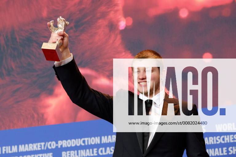 Actor Anthony Bajon with the Silver Bear for Best Actor on the occasion of the award ceremony of the 68 Berlin International Film Festival snapshot photography xSeeliger