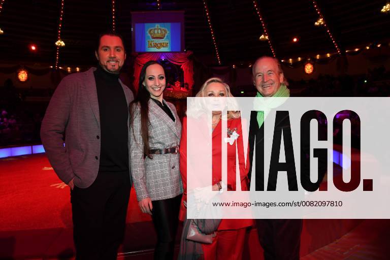 Martin Lacey jr with Jana Lacey Krone and Max Schautzer with his wife Gundel Premiere Circus Krone 3 Winter Program Manege Circus Kronebau Munich 01 03 2018