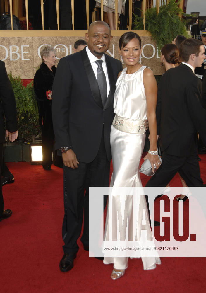 64th Annual Golden Globe Awards FOREST WHIITAKER & KEISHA WHITAKER Red Carpet Arrivals - 64th Annual Golden Globe Awards, Beverly Hills HIlton, Beverly Hills, California, USA, January 15th 2007. globes full length white dress married couple husband wife forrest CAP PL Phil Loftus Los Angeles United States
