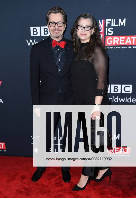Los Angeles, California, U.S. - GARY OLDMAN and wife GISELE SCHMIDT attend the Film is GREAT Reception to honor British Nominees held at a Private Residence. Los Angeles U.S. - ZUMAa123 20180302_zaa_a123_084