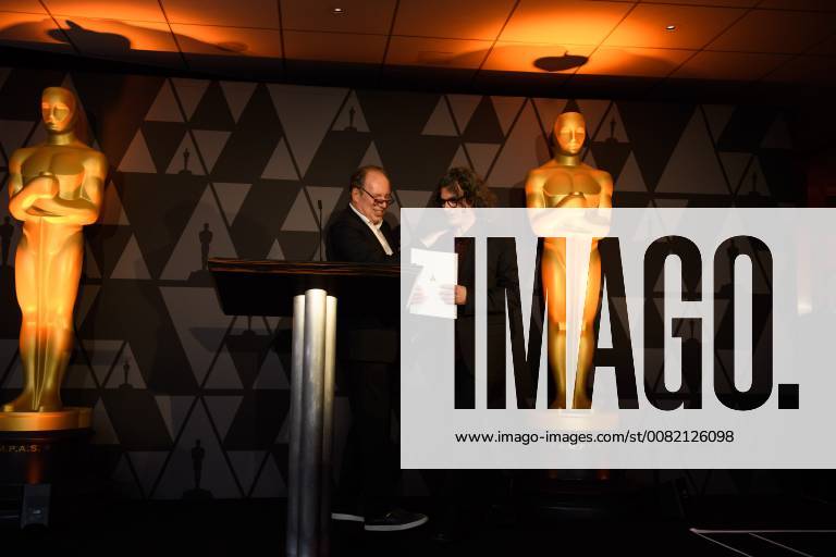 Beverly Hills, California, U.S. - HANS ZIMMER presents the certificate of nomination to Ziad Doueiri, director of the Oscar nominated foreign film The Insult (Lebanon), at the reception for the Foreign Language Film Award category for the 90th Oscars on Friday. Beverly Hills U.S. - ZUMAz03_ 20180302_shf_z03_214
