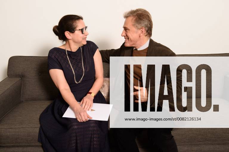 Beverly Hills, California, U.S. - ILDIKO ENYEDI director of the Oscar nominated foreign film On Body and Soul (Hungary), with presenter CHRISTOPH WALTZ at the reception for the Foreign Language Film Award category for the 90th Oscars on Friday. Beverly Hills U.S. - ZUMAz03_ 20180302_shf_z03_196