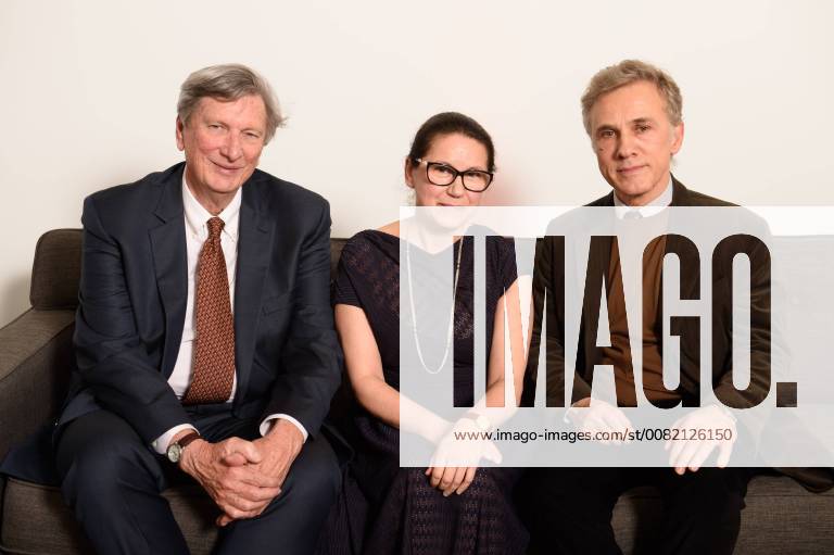 Beverly Hills, California, U.S. - Academy President John Bailey, Ildiko Enyedi director of the Oscar nominated foreign film On Body and Soul (Hungary), with presenter Christoph Waltz at the reception for the Foreign Language Film Award category for the 90th Oscars on Friday. Beverly Hills U.S. - ZUMAz03_ 20180302_shf_z03_199