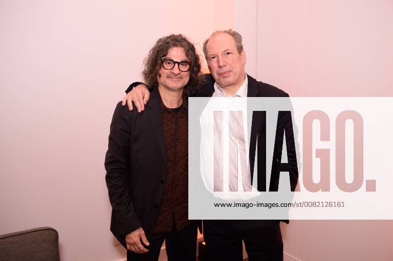 Beverly Hills, California, U.S. - Ziad Doueiri, director of the Oscar nominated foreign film The Insult (Lebanon), with presenter Hans Zimmer at the reception for the Foreign Language Film Award category for the 90th Oscars on Friday. Beverly Hills U.S. - ZUMAz03_ 20180302_shf_z03_191