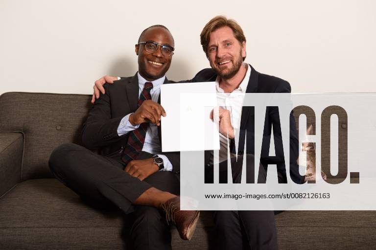 Beverly Hills, California, U.S. - Presenter BARRY JENKINS with RUBEN OSTLUND, director of the Oscar nominated foreign film The Square (Sweden), at the reception for the Foreign Language Film Award category for the 90th Oscars on Friday. Beverly Hills U.S. - ZUMAz03_ 20180302_shf_z03_202