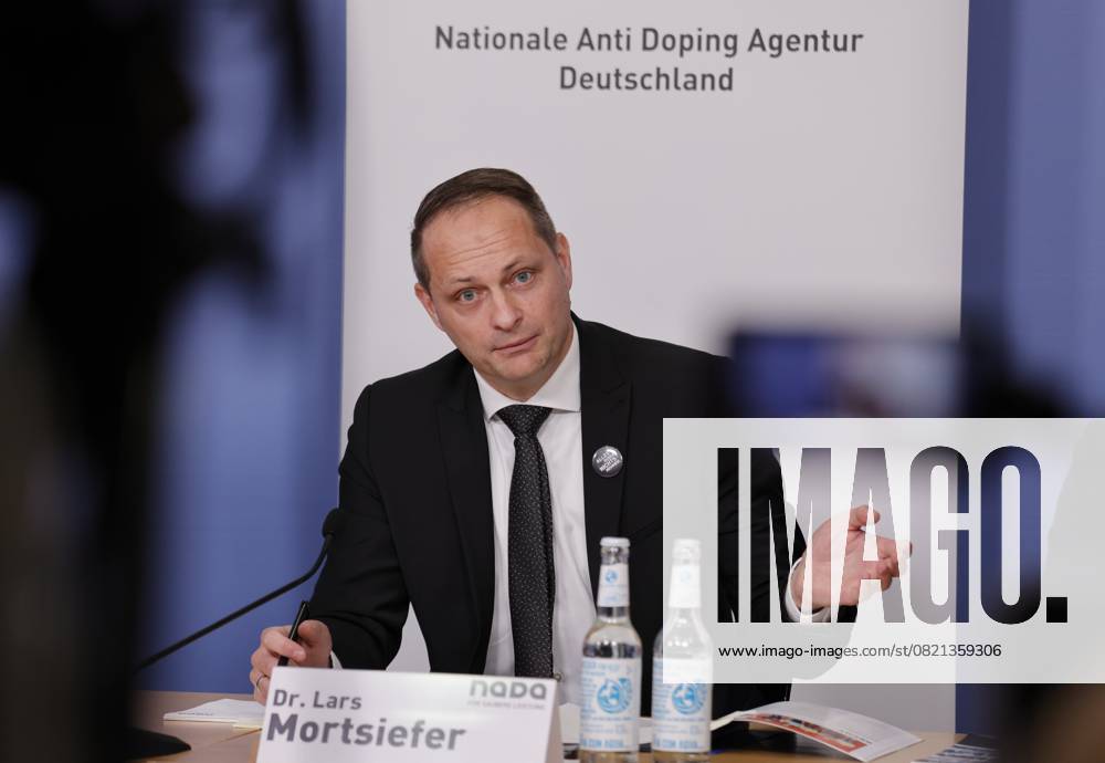 Dr. Lars Mortsiefer, Chairman of the Board and Head of the Legal Department of NADA, Germany, Berlin, Annual Press Conference National Anti Doping Agency Germany NADA