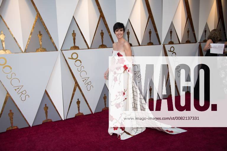 Paz Vega arrives on the red carpet of The 90th Oscars® at the Dolby® Theatre in Hollywood, CA on Sunday