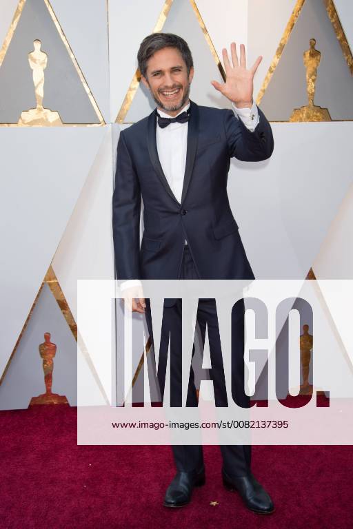 Gael Garcia Bernal arrives on the red carpet of The 90th Oscars® at the Dolby® Theatre in Hollywood, CA on Sunday