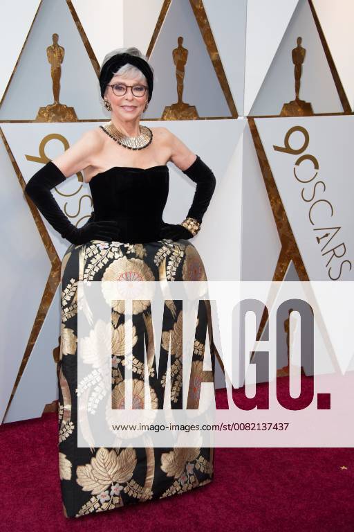 Rita Moreno arrives on the red carpet of The 90th Oscars® at the Dolby® Theatre in Hollywood, CA on Sunday