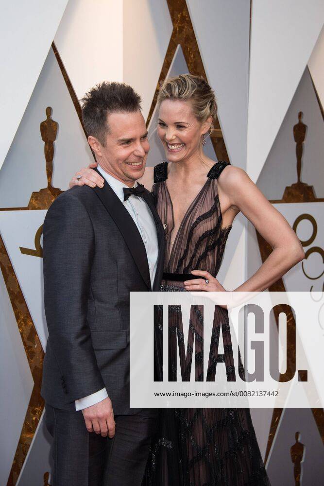 Oscar nominee Sam Rockwell and Leslie Bibb arrive on the red carpet of The 90th Oscars® at the Dolby® Theatre in Hollywood, CA on Sunday