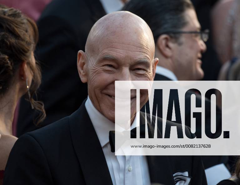 Sir Patrick Stewart arrives on the red carpet of The 90th Oscars® at the Dolby® Theatre in Hollywood, CA on Sunday