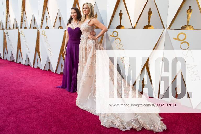 Ashley Judd and Mira Sorvino arrive on the red carpet of The 90th Oscars® at the Dolby® Theatre in Hollywood, CA on Sunday