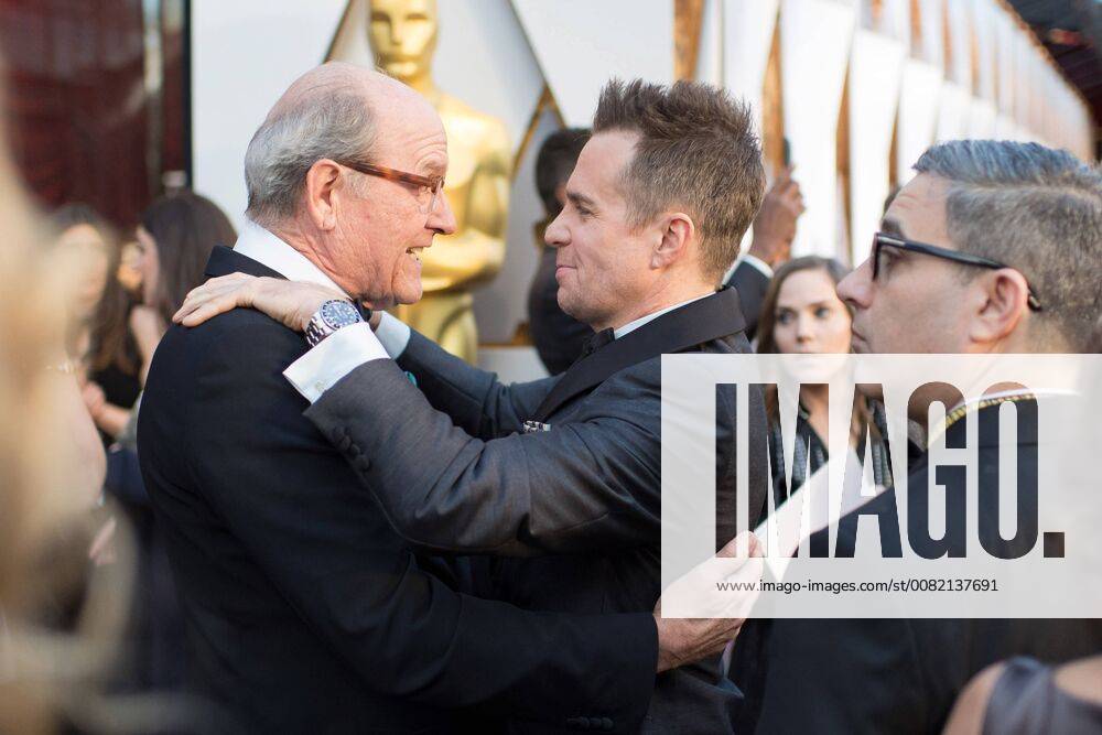 Oscar nominees Richard Jenkins and Sam Rockwell arrive on the red carpet of The 90th Oscars® at the Dolby® Theatre in Hollywood, CA on Sunday