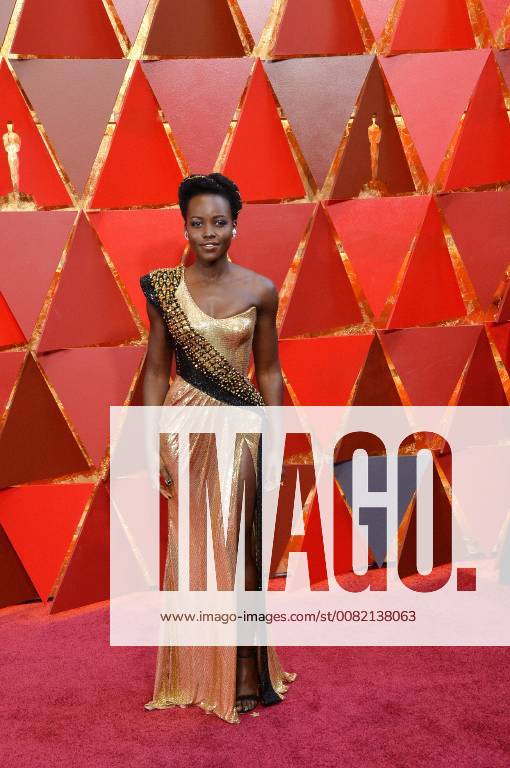 Actor Lupita Nyong o arrives on the red carpet for the 90th annual Academy Awards at the Dolby Theatre in the Hollywood section of Los Angeles on March 4, 2018. LAP20180304456 JIMxRUYMEN