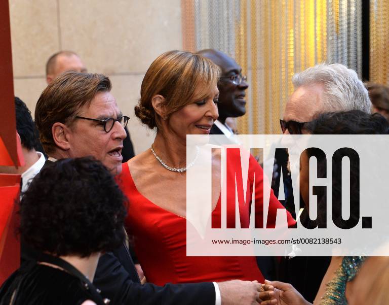 (L-R) Aaron Sorkin, Allison Janney and Bradley Whitford arrive on the red carpet for the 90th annual Academy Awards at the Dolby Theatre in the Hollywood section of Los Angeles on March 4, 2018. LAP20180304935 JIMxRUYMEN